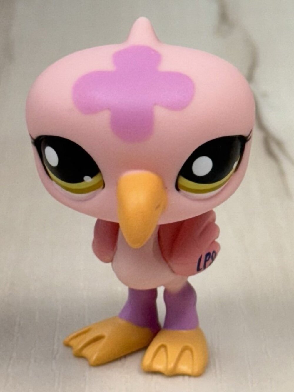 HASBRO Littlest Pet Shop LPS Shopping Mall Pink Purple FLAMINGO Bird #1687 EUC
